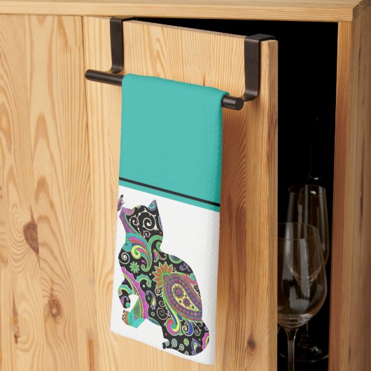 keukenhanddoek voor katten en vlinders (Derde Gevouwen)