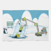 keukenhanddoek voor kerst met een grappig duiken (Horizontaal)