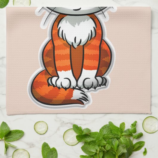 keukenhanddoek voor kerstkat (Gevouwen)