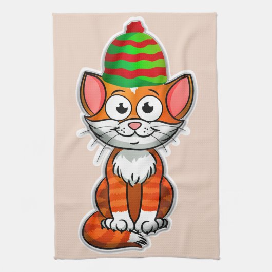 keukenhanddoek voor kerstkat (Verticaal)
