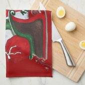 Keukenhanddoek voor kerstkeuken (Quarter Fold)