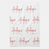 Keukenhanddoek voor kerstontvlamming (Verticaal)