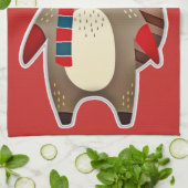 keukenhanddoek voor kerstraccoon (Gevouwen)