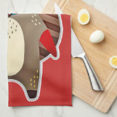 keukenhanddoek voor kerstraccoon (Quarter Fold)