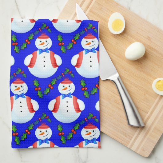 keukenhanddoek voor kerstsnowman (Quarter Fold)