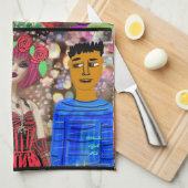 keukenhanddoek voor keukengebruik met diskbijenkas (Quarter Fold)