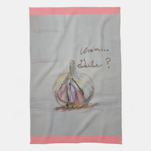Keukenhanddoek voor knoflookliefhebbers