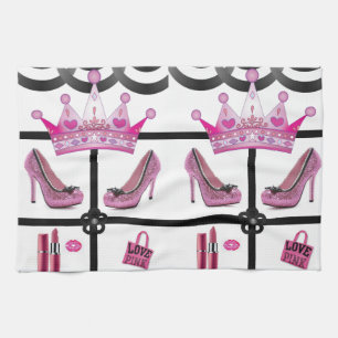 keukenhanddoek voor koninginnenroze