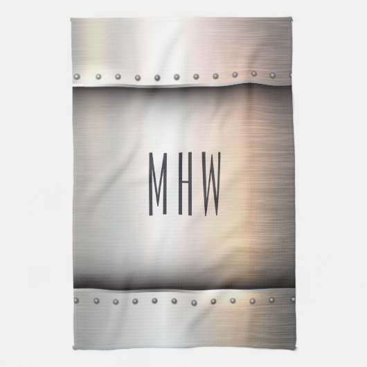 keukenhanddoek voor monogram voor metalen (Verticaal)