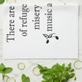 Keukenhanddoek voor muziek en katten (Gevouwen)