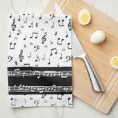 keukenhanddoek voor muzieksymbolen (Quarter Fold)