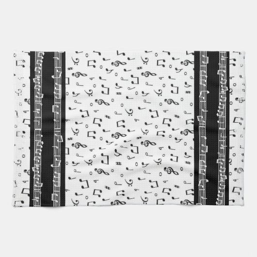 keukenhanddoek voor muzieksymbolen (Horizontaal)