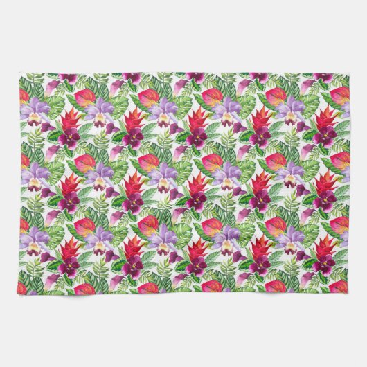 keukenhanddoek voor orchideeën in Hawaiian (Horizontaal)