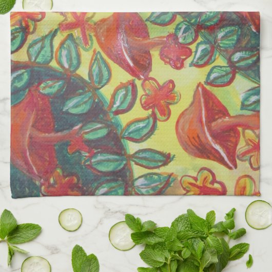 keukenhanddoek voor paddenstoel (Gevouwen)