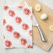 keukenhanddoek voor perzikthee rozen (Quarter Fold)