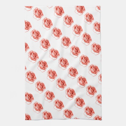 keukenhanddoek voor perzikthee rozen (Verticaal)