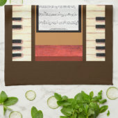 Keukenhanddoek voor piano-sleutels voor grensvelle (Gevouwen)