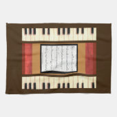 Keukenhanddoek voor piano-sleutels voor grensvelle (Horizontaal)