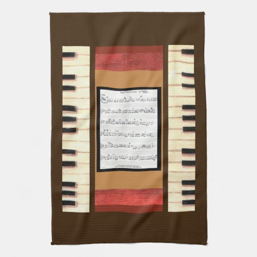 Keukenhanddoek voor piano-sleutels voor grensvelle (Verticaal)