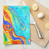 keukenhanddoek voor regenbooghaar (Quarter Fold)