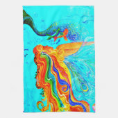 keukenhanddoek voor regenbooghaar (Verticaal)