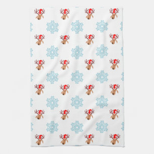keukenhanddoek voor rendieren van santa