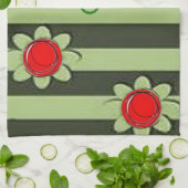 keukenhanddoek voor rode bloemen (Gevouwen)