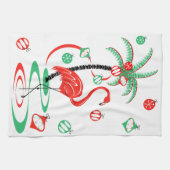 Keukenhanddoek voor rode kerstmanden (Horizontaal)