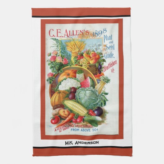  keukenhanddoek voor rode keuken met zaadjes (Verticaal)