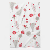 Keukenhanddoek voor rood en zilver 16 x 24 inch (Verticaal)