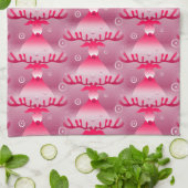 keukenhanddoek voor roze rendierkeuken (Gevouwen)