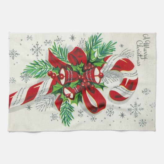 Keukenhanddoek voor snoepsnoepsnoepgoed van Retro  (Horizontaal)