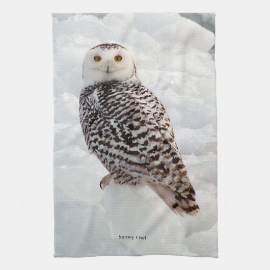 keukenhanddoek voor snowy Owl (Verticaal)