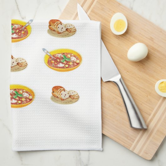 Keukenhanddoek voor soep (Quarter Fold)