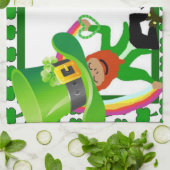 Keukenhanddoek voor St. Patrick's Day (Gevouwen)