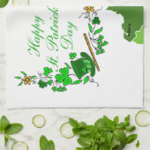 Keukenhanddoek voor St. Patrick's Day (Gevouwen)