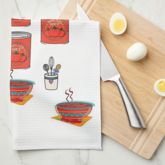 keukenhanddoek voor tomato Soup (Quarter Fold)