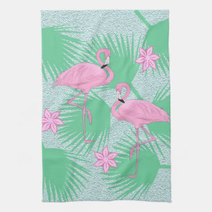 keukenhanddoek voor tropische flamingo