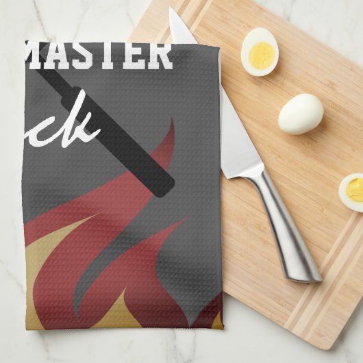 Keukenhanddoek voor vaders Dag, grillmaster dad (Quarter Fold)