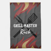 Keukenhanddoek voor vaders Dag, grillmaster dad (Verticaal)
