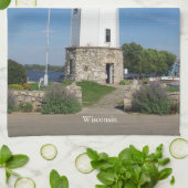 Keukenhanddoek voor vuurtoren van de Fond Du Lac (Gevouwen)