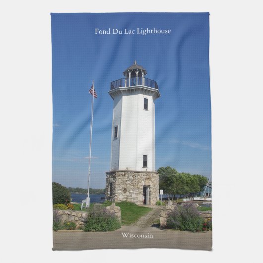 Keukenhanddoek voor vuurtoren van de Fond Du Lac (Verticaal)