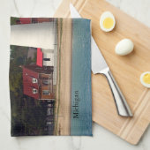 keukenhanddoek voor vuurtoren van de Fort Gratiot (Quarter Fold)