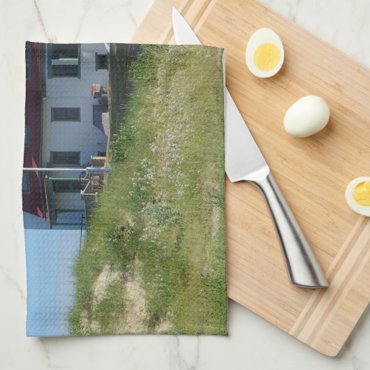 keukenhanddoek voor vuurtoren van Point Betsie (Quarter Fold)