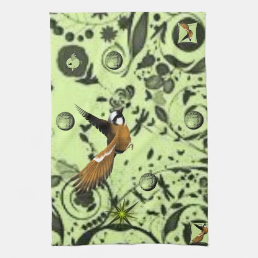 keukenhanddoek voor wilde vogels (Verticaal)