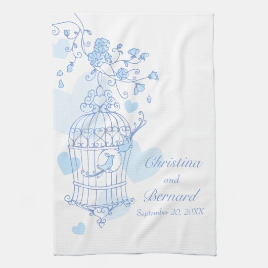 Keukenhanddoek voor witte vogels (Verticaal)