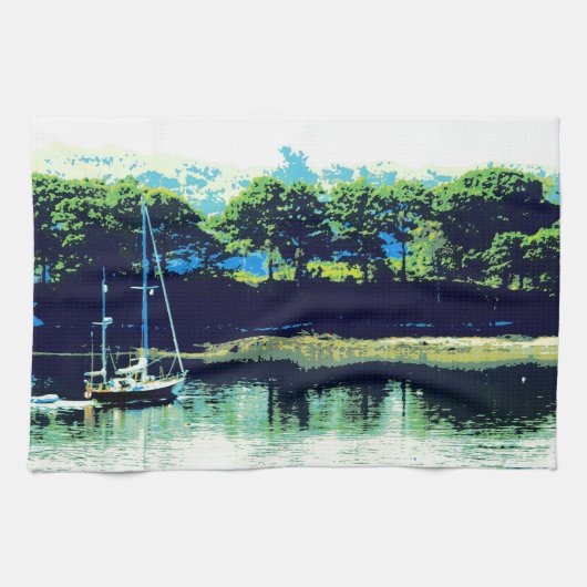 keukenhanddoek voor zeilboot op kruistocht (Horizontaal)