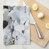 Keukenhanddoek voor zwarte Rocky Mountain Magpie (Quarter Fold)