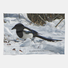 Keukenhanddoek voor zwarte Rocky Mountain Magpie