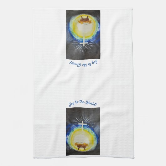 Keukenhanddoek "Vreugde aan de Wereld" (Verticaal)